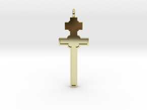 The Euphrosyne Of Polotsk Cross  in 18k Gold Plated Brass