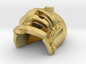 Wolfrib pendant flat back in Polished Brass