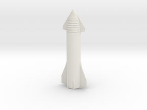 SpaceX BFR Starship in White Natural Versatile Plastic: 1:500