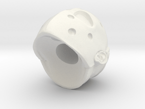 Hockey Mask Head (Motu Compatible) in White Natural Versatile Plastic