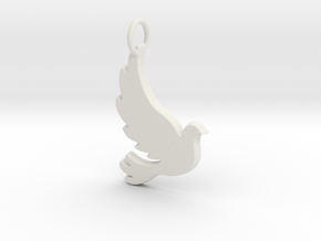 Makom- Dove Pendant in White Natural Versatile Plastic