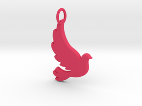 Makom- Dove Pendant in Pink Processed Versatile Plastic