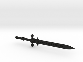 Vengeance sword for Xavier - 180mm long in Black Natural Versatile Plastic