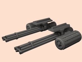 28mm Flyer Gathling guns kit in Tan Fine Detail Plastic
