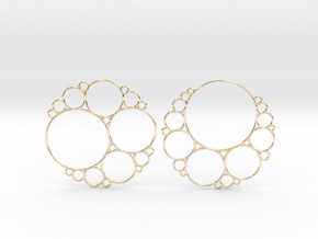 Bubbly Apollonian Earrings in 14k Gold Plated Brass
