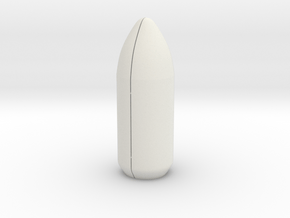 Falcon 9 Payload Fairing in White Natural Versatile Plastic: 1:64 - S