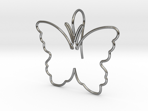 Wire Butterfly Earring in Polished Silver