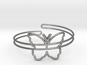 Wire Butterfly Bracelet in Polished Silver
