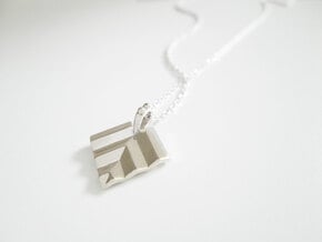 Maslow pendant in Polished Silver: Small
