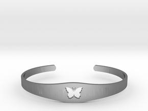 Holo Butterfly Bracelet C Type in Polished Silver