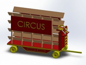 CIRCUS SEAT WAGON in Tan Fine Detail Plastic