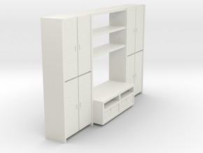 A 002-1Wohnzimmerschrank cabinet 1:50 in White Natural Versatile Plastic: 1:50