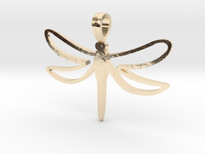 Dragonfly Pendant in 14K Yellow Gold