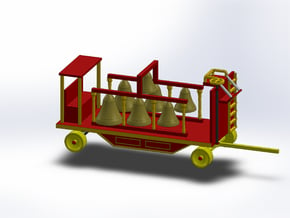 CIRCUS BELL WAGON in Tan Fine Detail Plastic