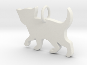 Makom - Kitten Pendant in White Natural Versatile Plastic