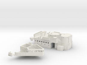 USS Oklahoma Lower Bridge Structure  in White Premium Versatile Plastic