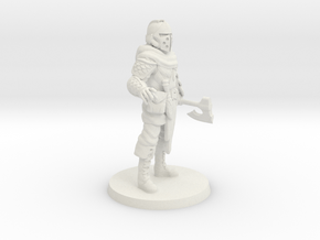 Mercenary w/ Axe in White Natural Versatile Plastic