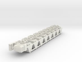 1/160 Feldbahn Set narrow gauge set in White Natural Versatile Plastic