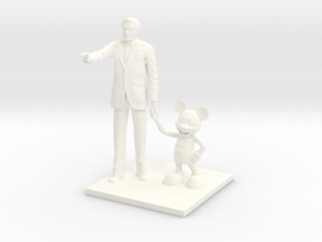 Disney - Walt and Mickey - Partners in White Processed Versatile Plastic