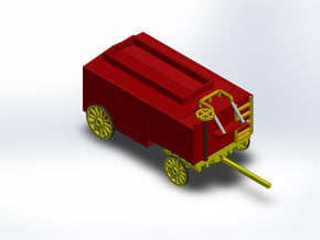 CIRCUS COMMISARY WAGON in Tan Fine Detail Plastic