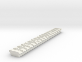Lightweight M-LOK Picatinny Rail (16-Slots) in White Natural Versatile Plastic