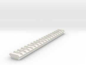 Lightweight M-LOK Picatinny Rail (18-Slots) in White Natural Versatile Plastic