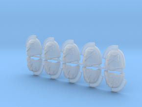 Space Mongols V10 Aggro-Knight Shoulder Pads in Smooth Fine Detail Plastic