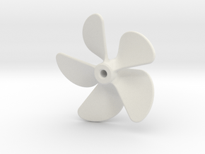 Propeller 5-bladed 1,875in (LH) in White Natural Versatile Plastic