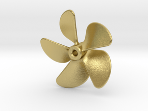 Propeller 5-bladed 1,875in (LH) in Natural Brass