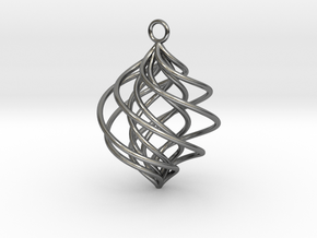 Twisted Pendant/Earring (5 wire 1 Twist) in Polished Silver
