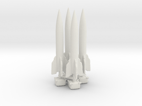 V2 - A4 Rocket in White Natural Versatile Plastic: 1:500