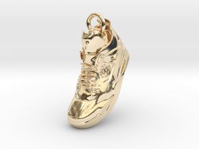 Nike Air Jordan 4 Pendant in 14k Gold Plated Brass