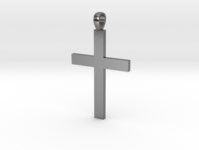 Simple Cross  in Polished Silver