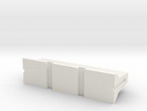 10ft Jersey Barrier in White Natural Versatile Plastic: 1:48 - O