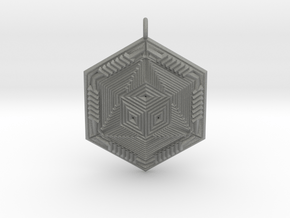 Infinity Cube Pendant  in Gray PA12