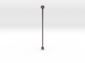 Double Ended Mace  in Polished Bronzed-Silver Steel