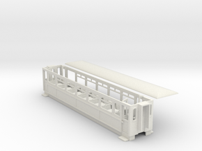 FR Tin Carr 3rd class coach NO.117 refurbished in White Natural Versatile Plastic