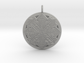 Snowflake Mandala pendant  in Aluminum
