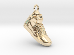 Nike Air Force 1 Pendant, Charm or keychain  in 14k Gold Plated Brass