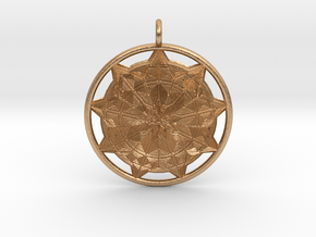 Sun Mandala pendant in Natural Bronze