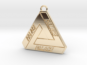 Palace Tri-Ferg Pendant  in 14k Gold Plated Brass