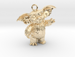Gremlins Gizmo Charm Pendant in 14k Gold Plated Brass