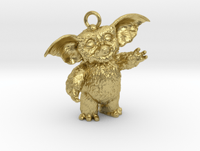 Gremlins Gizmo Charm Pendant in Natural Brass