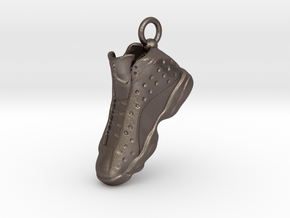 Nike Air Jordan 13 Charm Pendant in Polished Bronzed-Silver Steel