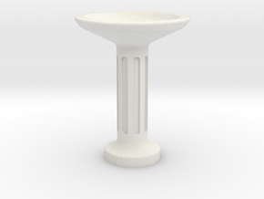 G Scale Bird Bath in White Natural Versatile Plastic