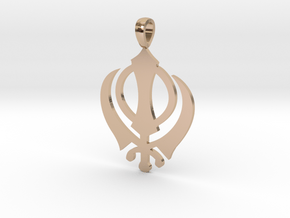 Khanda Pendant  in 14k Rose Gold