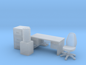 HO Scale Office Accessories in Smooth Fine Detail Plastic