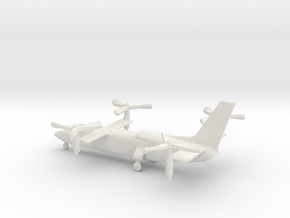 Curtiss-Wright X-19 VTOL in White Natural Versatile Plastic: 1:160 - N