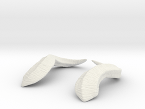 Large Wavy Horns | Kolsun in White Natural Versatile Plastic