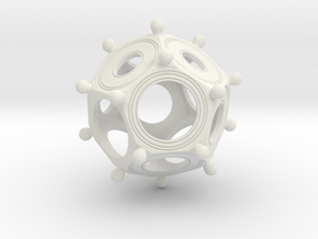 Super Accurate Roman Dodecahedron ( Exact replica) in White Premium Versatile Plastic